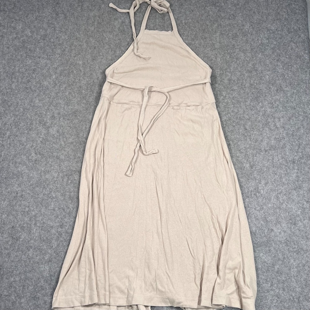 Free‎ People FP Beach Beige Cooper Midi Wrap Halter Dress Women's Size XS
